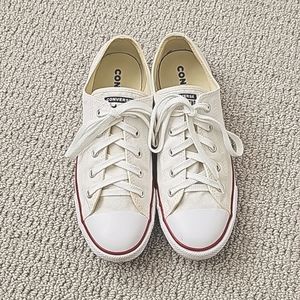 White Converse All-Star, ladies US 9, mens US 7